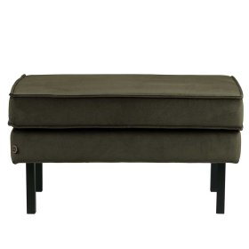 Couchhocker Work in Dunkelgrün Samt im Retrostil – Ansicht 4