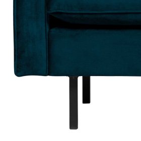 Samt Polstersessel Domago in Blau im Retro Design – Ansicht 4