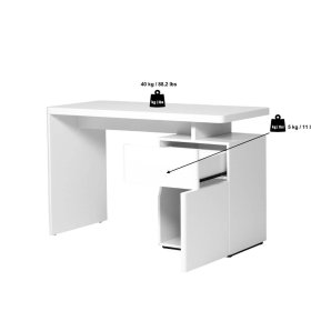 Moderner Schreibtisch Satos in Eichefarben 120 cm breit – Ansicht 6
