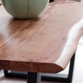 Holztisch Glasgow mit natürlicher Baumkante im Industry und Loft Stil – Ansicht 7
