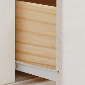 Sideboard Siluzia aus Kiefer Massivholz in Weiß und Schwarz – Ansicht 10