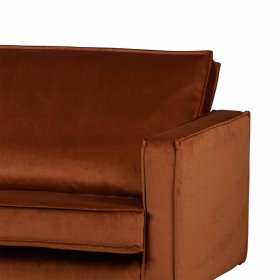 2 Sitzer Sofa Aylon in Rostfarben mit Samt Bezug – Ansicht 5