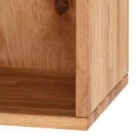 Wohnwand Vollholz Moore aus Wildeiche Massivholz 190 cm hoch (zwanzigteilig) – Ansicht 5