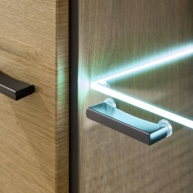 Highboard Vitrine Badehma in modernem Design mit zwei Glasböden – Ansicht 7