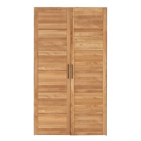 Vollholz Schlafzimmerschrank Zeus aus Wildeiche Massivholz 65 cm tief – Ansicht 1