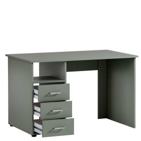 Schreibtisch Gluvizia mit drei Schubladen und Metallgriffen – Ansicht 3