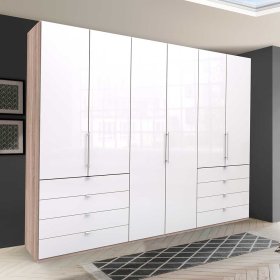 Ankleideschrank Andryas mit Schubladen und Falttüren – Ansicht 3