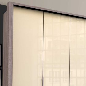Moderner Schlafzimmerkleiderschrank Modata mit Falttüren und vier Schubladen – Ansicht 5