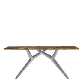 Design Küchentisch Ludizia im Industry und Loft Stil aus Recyclingholz – Ansicht 1