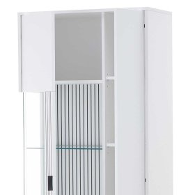 Wohnzimmervitrine Paros in modernem Design - Weiß – Ansicht 7
