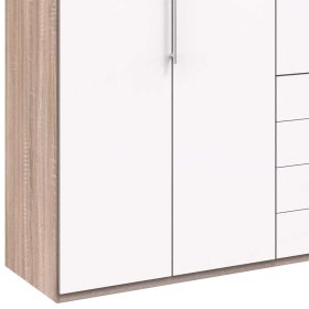 Gleittüren Kleiderschrank Lolyana in modernem Design mit vier Schubladen – Ansicht 4