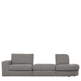 Modulsofa Abschluss Element rechts Fredoco in Grau 44 cm Sitzhöhe – Ansicht 14