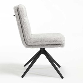 Hochlehner Zoronga in modernem Design aus Boucle Stoff und Metall (2er Set) – Ansicht 3