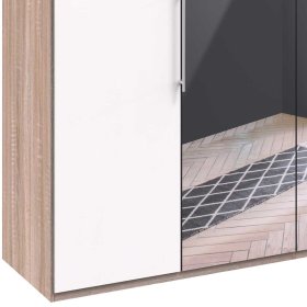 Breiter Schlafzimmerkleiderschrank Lolyana mit Spiegeltüren modern – Ansicht 4