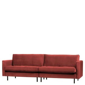 Dreier Sofa Klasvan in Bezug aus Samt in Kastanie 275 cm breit – Ansicht 1