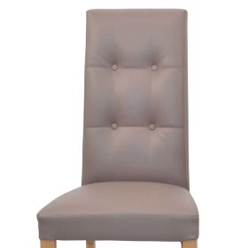 Polsterstühle Forcia in Hellbraun mit hoher Lehne (2er Set) – Ansicht 6