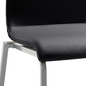 Stuhl Francesca aus Microfaser mit Vierfußgestell aus Stahl – Ansicht 4