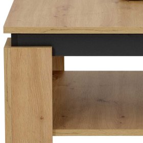 Sofatisch 68x68 cm Pabluna in Wildeichefarben und Anthrazit – Ansicht 3