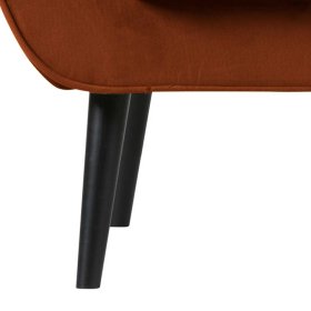 Wohnzimmer Sessel Dominus in Rostfarben und Schwarz mit Armlehnen – Ansicht 8