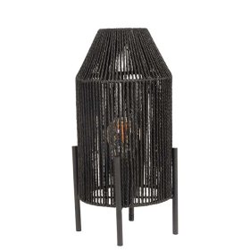 Tischlampe Racussa aus Jute und Metall 35 cm hoch – Ansicht 3