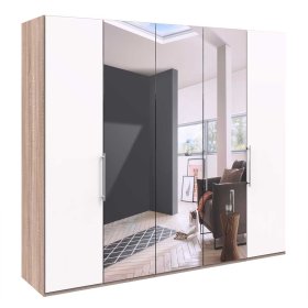 Breiter Schlafzimmerkleiderschrank Lolyana mit Spiegeltüren modern – Ansicht 1