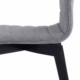 Hochlehner Set Restania in Grau Schwarz Webstoff mit Holzbeinen (2er Set) – Ansicht 7