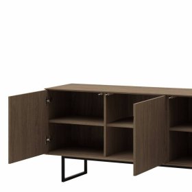 TV Wohnwand Anuta in Nussbaumfarben 137 cm hoch (zweiteilig) – Ansicht 6