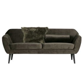 Couch Adamsa in Dunkelgrün Used Optik mit Webstoff – Ansicht 3
