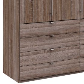 Premium Jugendkleiderschrank Vasilio in Eiche Trüffelfarben Holzoptik – Ansicht 4