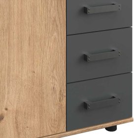 Moderne Kommode Latizia im Industrie und Loft Stil mit vier Schubladen – Ansicht 4