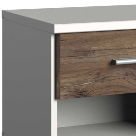 Nachttisch Kommode Haruto mit einer Schublade 46 cm breit – Ansicht 3