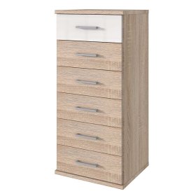 Moderne Kommode Hajana mit sechs Schubladen 46 cm breit – Ansicht 1