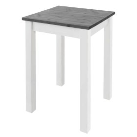 Bartisch Massivholz Cabinar in Grau und Weiß 103 cm hoch – Ansicht 1