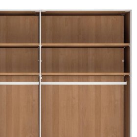 XL Drehtürenkleiderschrank Vericia in Eiche Bianco & Champagner 344 cm breit – Ansicht 7