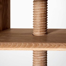 Design Ablagetisch Vrenos aus Eiche teilmassiv höhenverstellbar – Ansicht 5