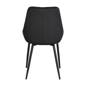 Stühle Lanaga in Schwarz Samt modern (2er Set) – Ansicht 5