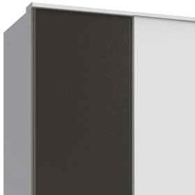 Schlafzimmerkleiderschrank Tolofoa in Dunkelgrau und Weiß – Ansicht 3