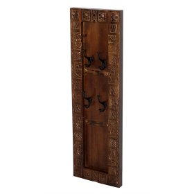 Wandgarderobe Mysore im Kolonialstil aus Teak Massivholz – Ansicht 1