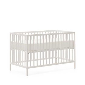 Weißes Baby Bett Aklemos aus Buche Massivholz lackiert – Ansicht 6
