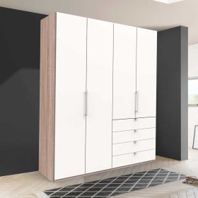 Gleittüren Kleiderschrank Lolyana in modernem Design mit vier Schubladen – Ansicht 3