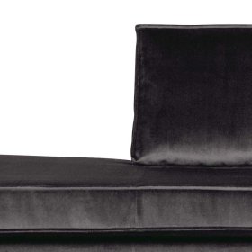 Couch Recamiere Casilla in Anthrazit mit Samtbezug – Ansicht 4