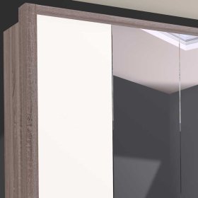 3 türiger Schlafzimmerkleiderschrank Rarian mit Spiegel modern – Ansicht 5