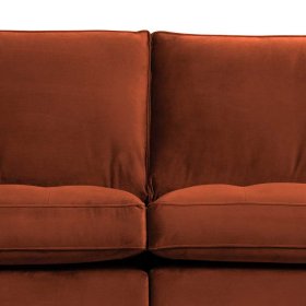 Retrostil Couch Aylon in Rostfarben Samt 275 cm breit – Ansicht 6
