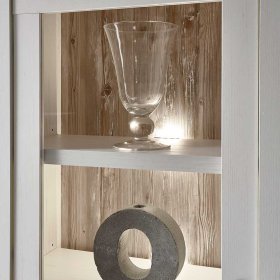 TV Wohnwand Flurencina im Landhaus Design in Weiß Pinie (vierteilig) – Ansicht 6