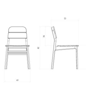 Esszimmerstuhl Korres aus Kernbuche Massivholz in modernem Design (2er Set) – Ansicht 5