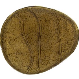 Beitisch Feliz in Altgoldfarben mit Gussglas Platte – Ansicht 3