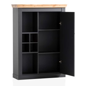 Landhausstil Highboard Saridio in Anthrazit und Wildeichefarben – Ansicht 4