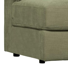 Couch Element mit Armlehne rechts Karyon in Graugrün - Modulsofa – Ansicht 10