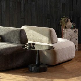 Designercouchtisch Asticia in runder Form auf Säulengestell – Ansicht 6