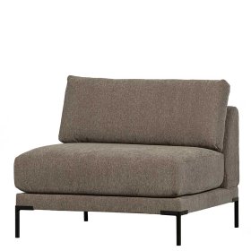 Modul Sofa Element Udjaca in Taupe mit Vierfußgestell aus Metall – Ansicht 2